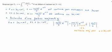 Continuité sur tout segment d'une intégrale à paramètre - Exemple 2