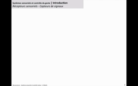 CN Systèmes sensoriels et Motricité - Introduction