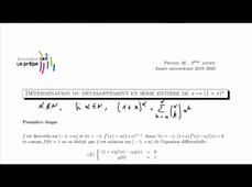 Chapitre 13 - méthode de l'équation différentielle