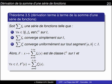 Chapitre 11 - théorème de dérivation