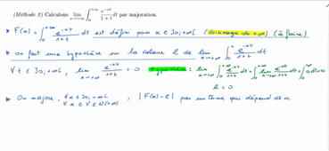 Limite d'une intégrale à paramètre - Méthode 2