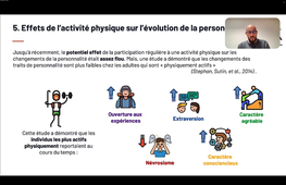 CN2.7 - Effets de la pratique d'une activité physique régulière sur l'évolution de la personnalité