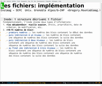 Ensimag - SEPC - Gestion de Fichiers - Implémentation