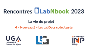 4 - Rencontres LabNbook 2023 - Nouveauté - Fenêtre de code JupyterLite