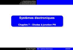 IUT1 - GEII - Module SE2 - Chapitre 7 : Cours 1 Diode