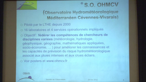 Journée de l’Observatoire : Aléas et Risques naturels.