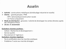 Cas ASSELIN - contexte