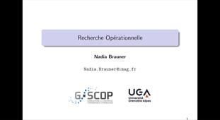 Présentation de l'option Recherche Opérationnelle en M1 Informatique