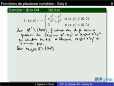 Fonctions de plusieurs variables - Correction - exoCM 11