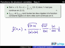Fonctions de plusieurs variables - Séquence 3 - Ext4 - Contre-Exemple