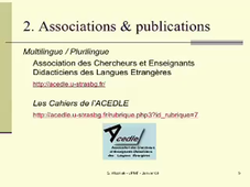 Réseaux et ressources en France dans le domaine de la langue de spécialité (video)