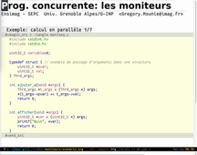 Ensimag - SEPC - Programmation concurrente - Moniteurs