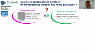 Des micros-canaux percés par laser : un moyen pour la filtration des micro-plastiques