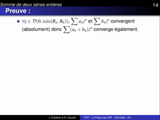 Chapitre 13 - opérations sur les séries entières