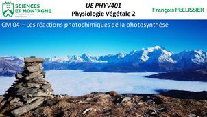 PHYV401 CM Distanciel 04 - L'acte photochimique de la photosynthèse
