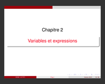 Prog1_2 - Variables et expressions