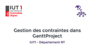 IUT1-RT > Tutoriel GanttProject - 4 - Gestion des contraintes