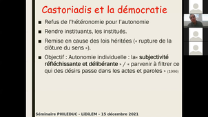 PHILEDUC : Les enjeux politiques de la DVP : la démocratie par la discussion ?