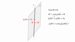 Fil infini parcouru par un courant : symétries et invariances