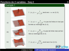 Fonctions de plusieurs variables - Séquence 2 - Ext1 - Generalites