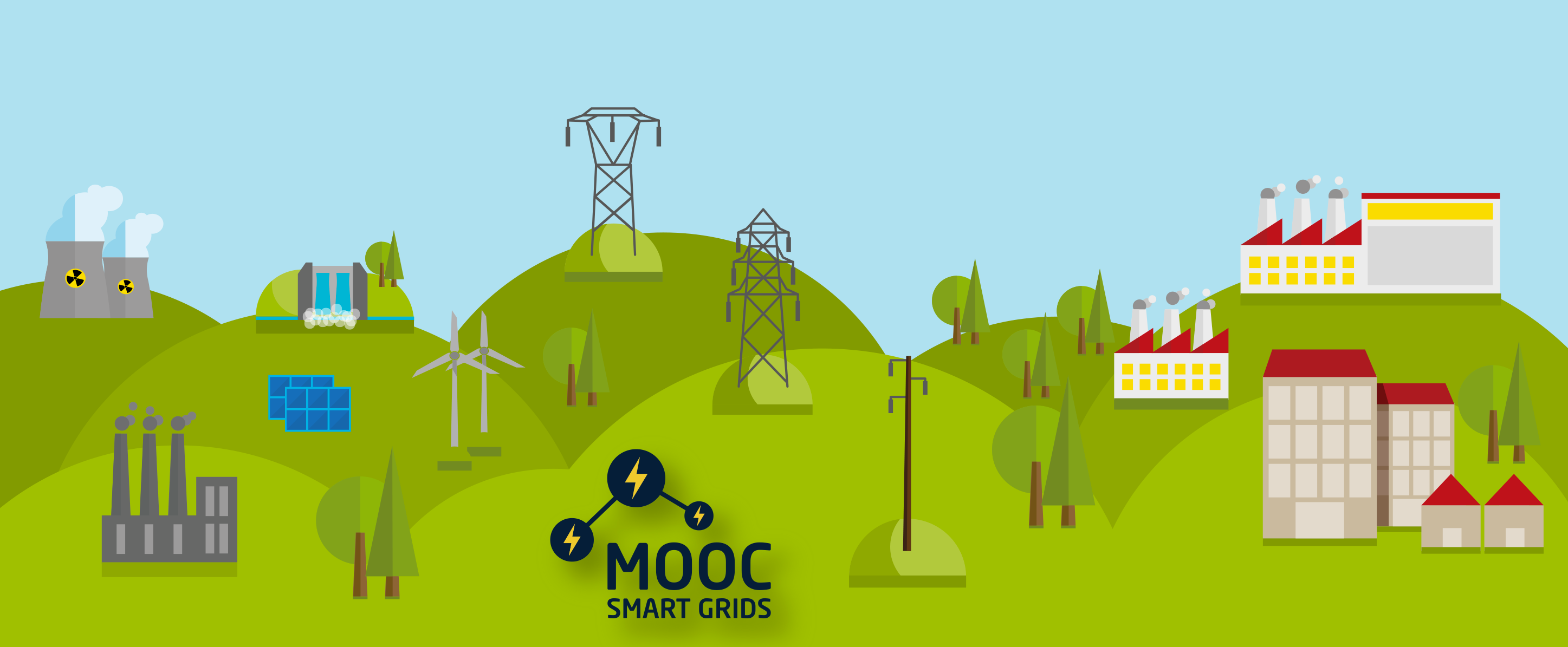 Bannière MOOC Smart Grids : les réseaux électriques au cœur de la transition énergétique