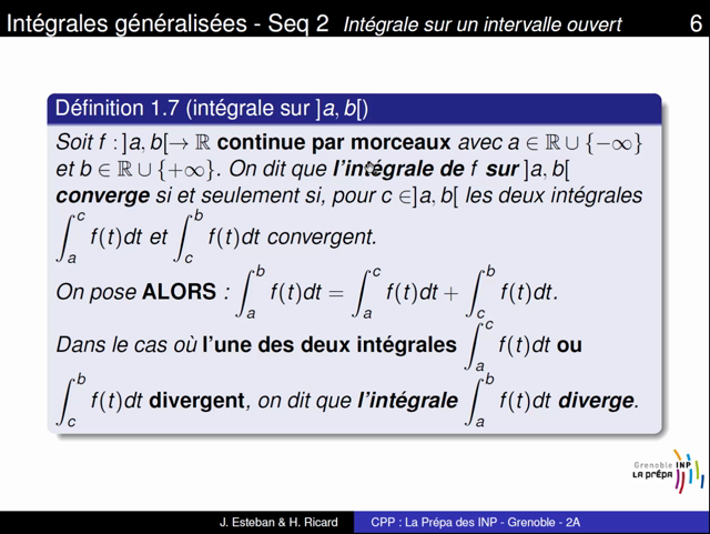 Pod Chapitre 2 Integrales Generalisees Seque
