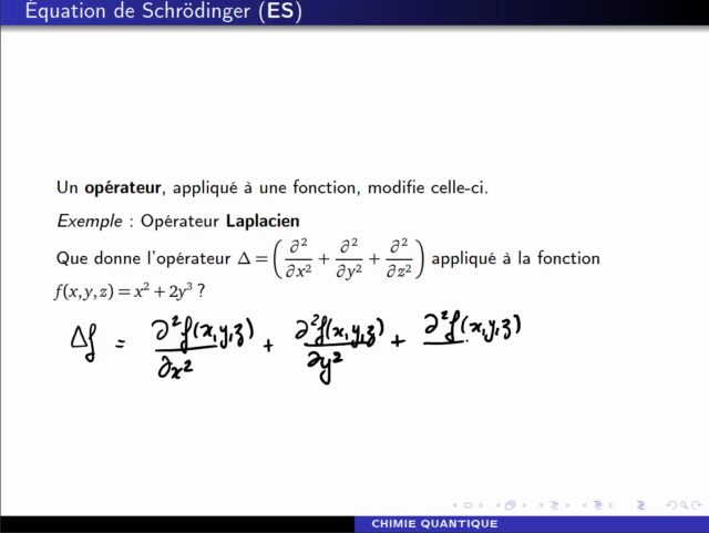 équation de Schrödinger en fonction du temps